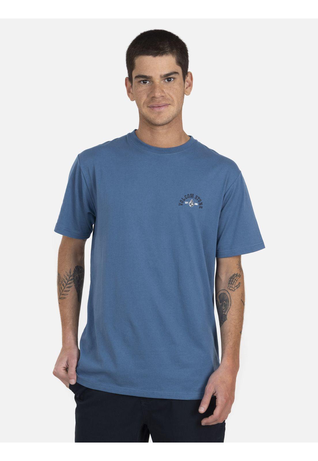 Polera M/C Básica Hombre 7P120-MV22 Azul Volcom-0