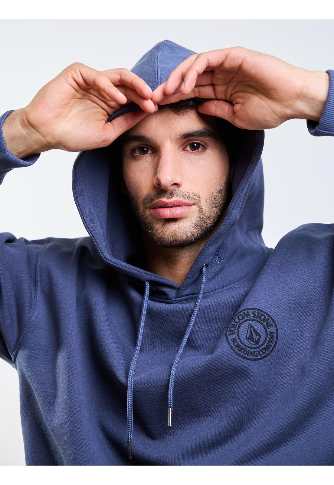 Poleron Canguro Watanite Po Azul Hombre Volcom-4