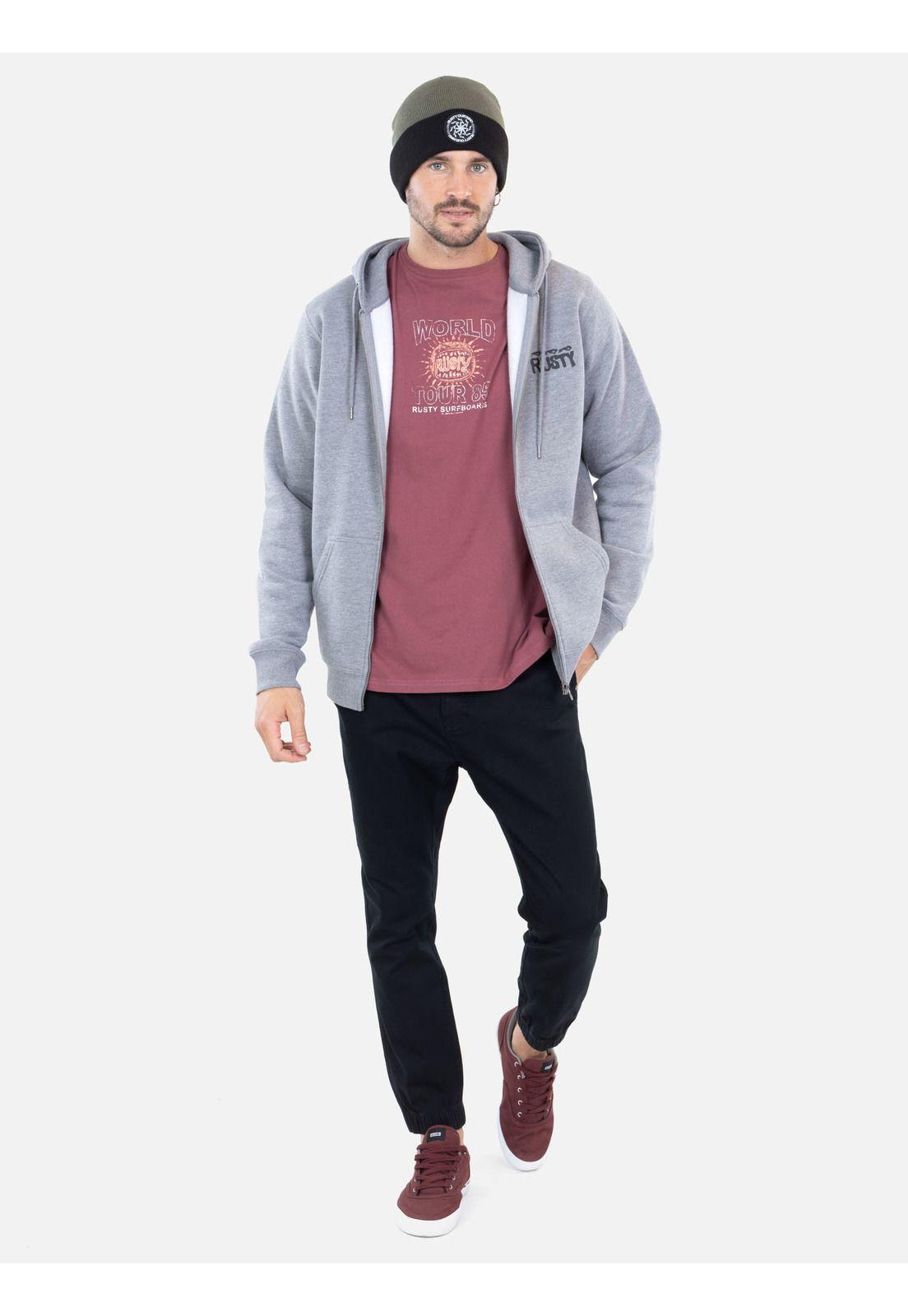 Poleron Trek Gris Hombre Rusty-3