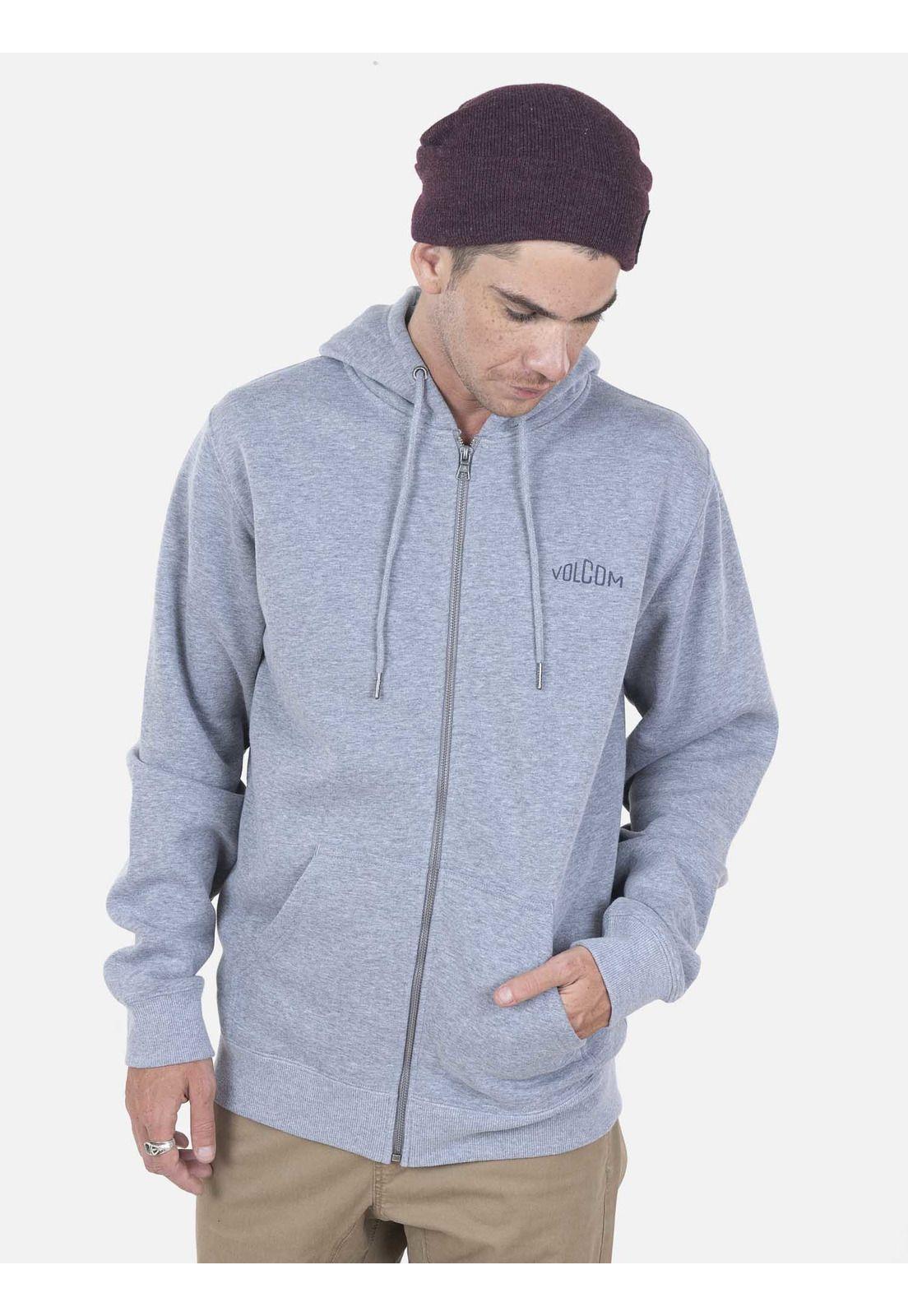 Poleron Hombre TRUE Gris Volcom-0