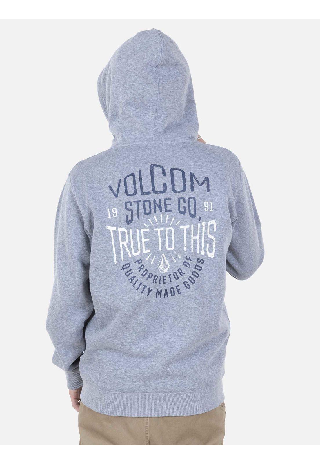 Poleron Hombre TRUE Gris Volcom-1