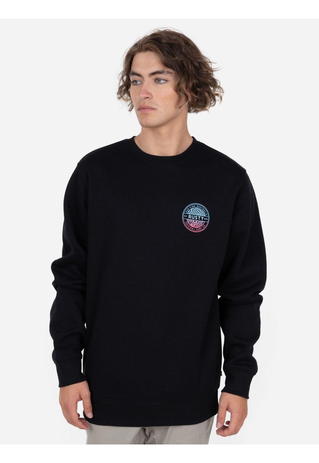 Poleron RSTY ORIGINAL  Hombre Negro Rusty-0