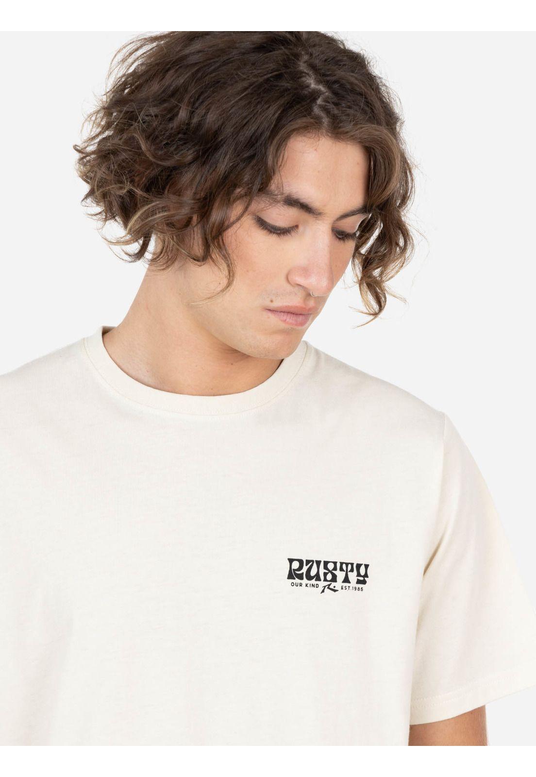 Polera ABDUCTION SS TEE Hombre Blanco Rusty-3