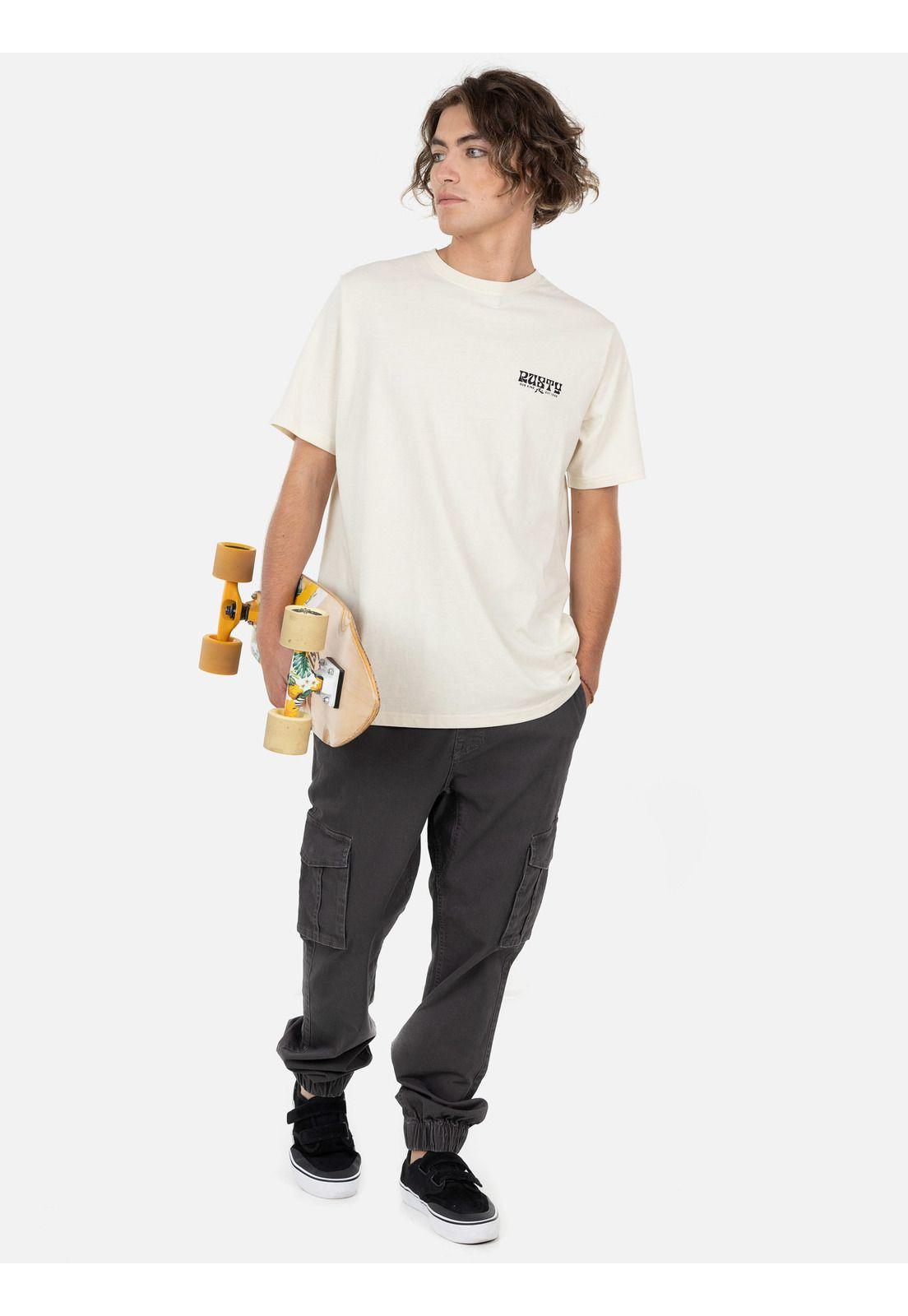 Polera ABDUCTION SS TEE Hombre Blanco Rusty-4