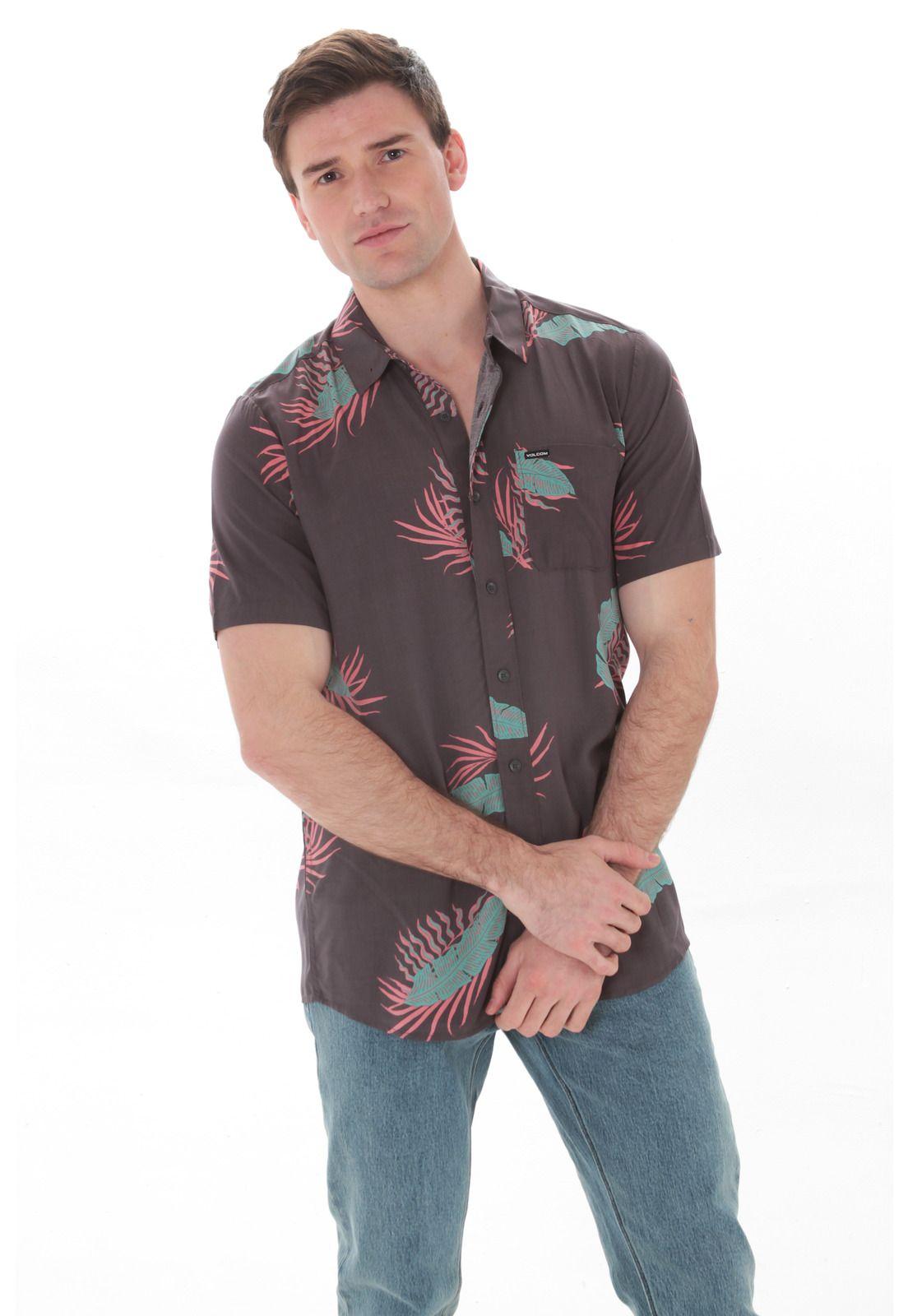 Camisa M/C Hombre 7C130-MV21 Morado Volcom-3