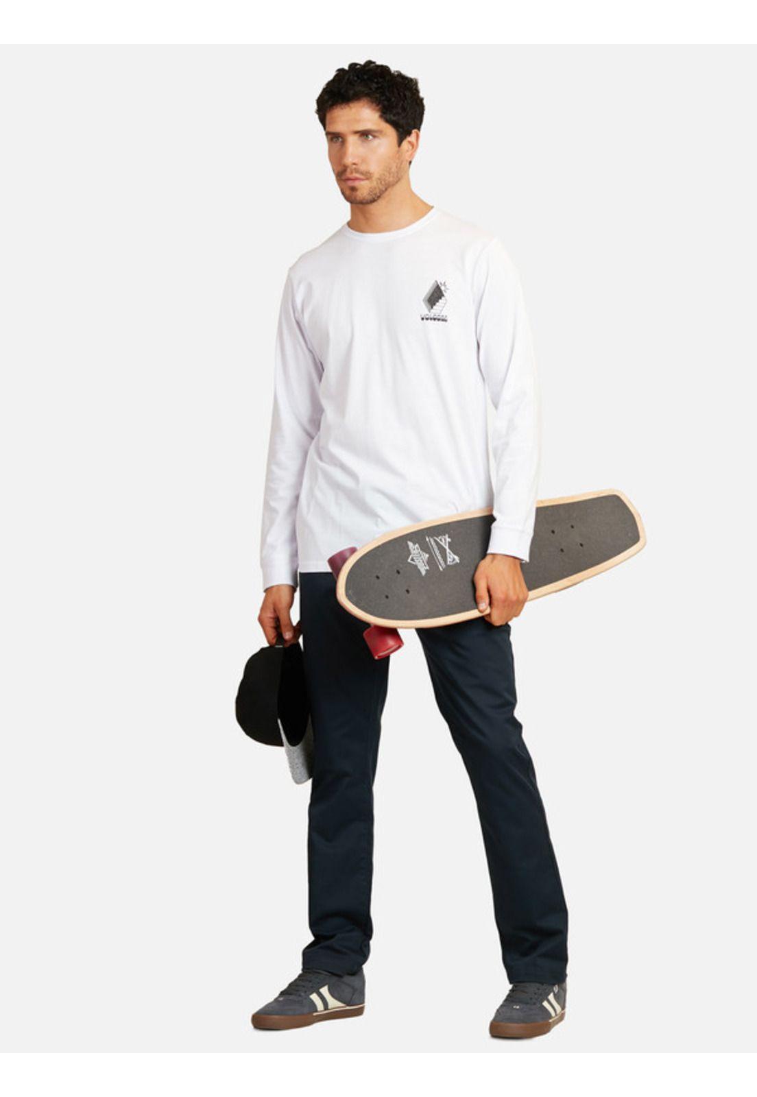 Polera Stairway Lst Blanco Hombre Volcom-3