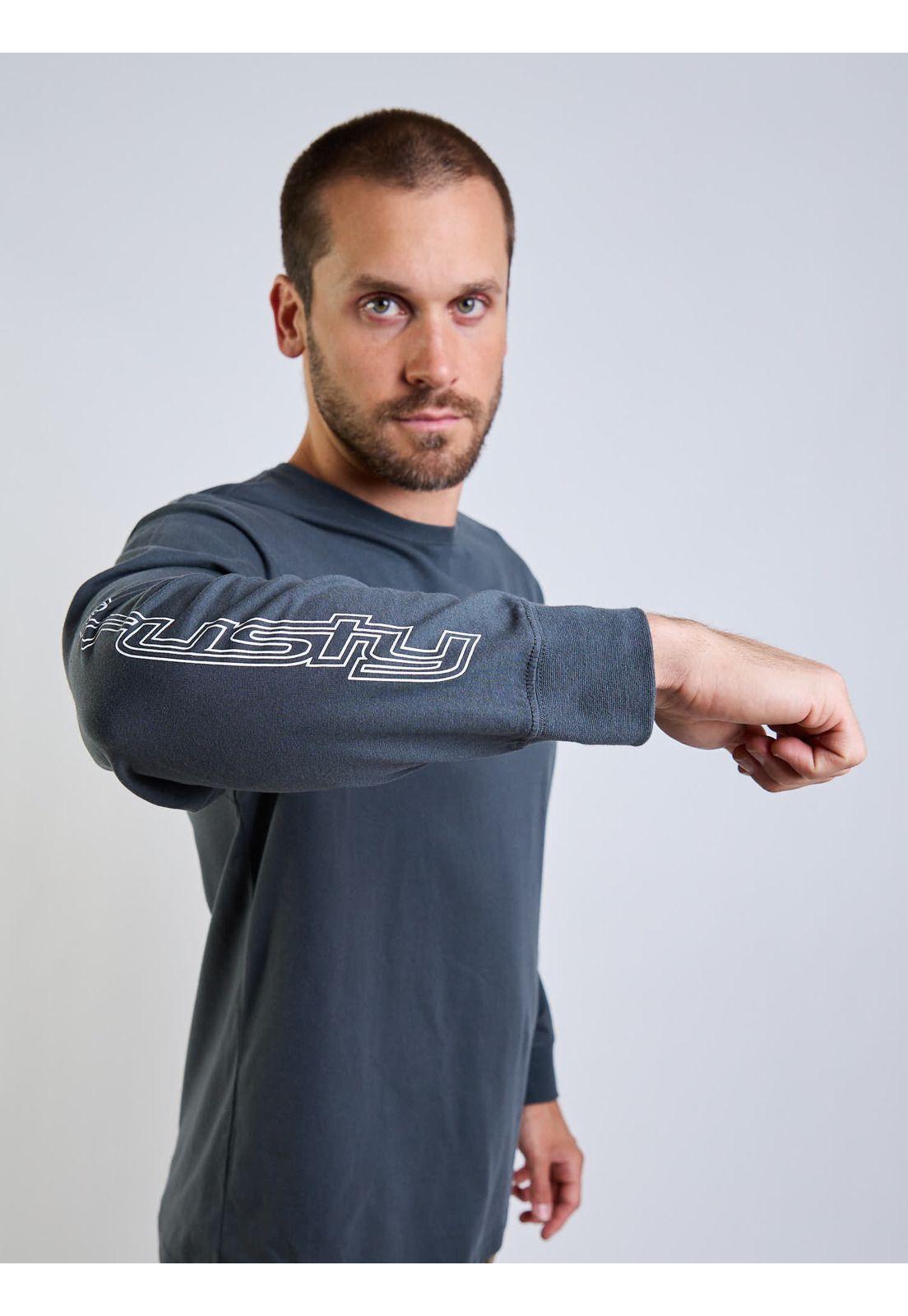 Polera ML Speed R Gris Hombre Rusty-4