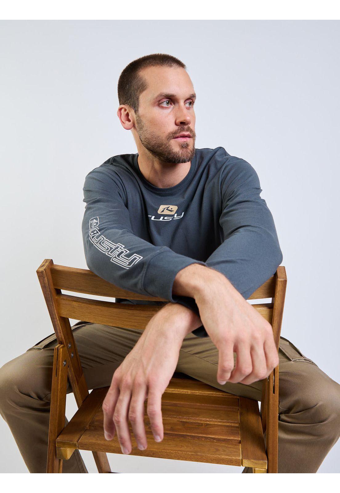 Polera ML Speed R Gris Hombre Rusty-6