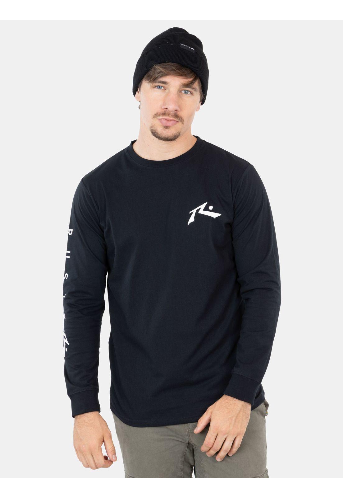 Polera Heather Tees Negro Hombre Rusty-0