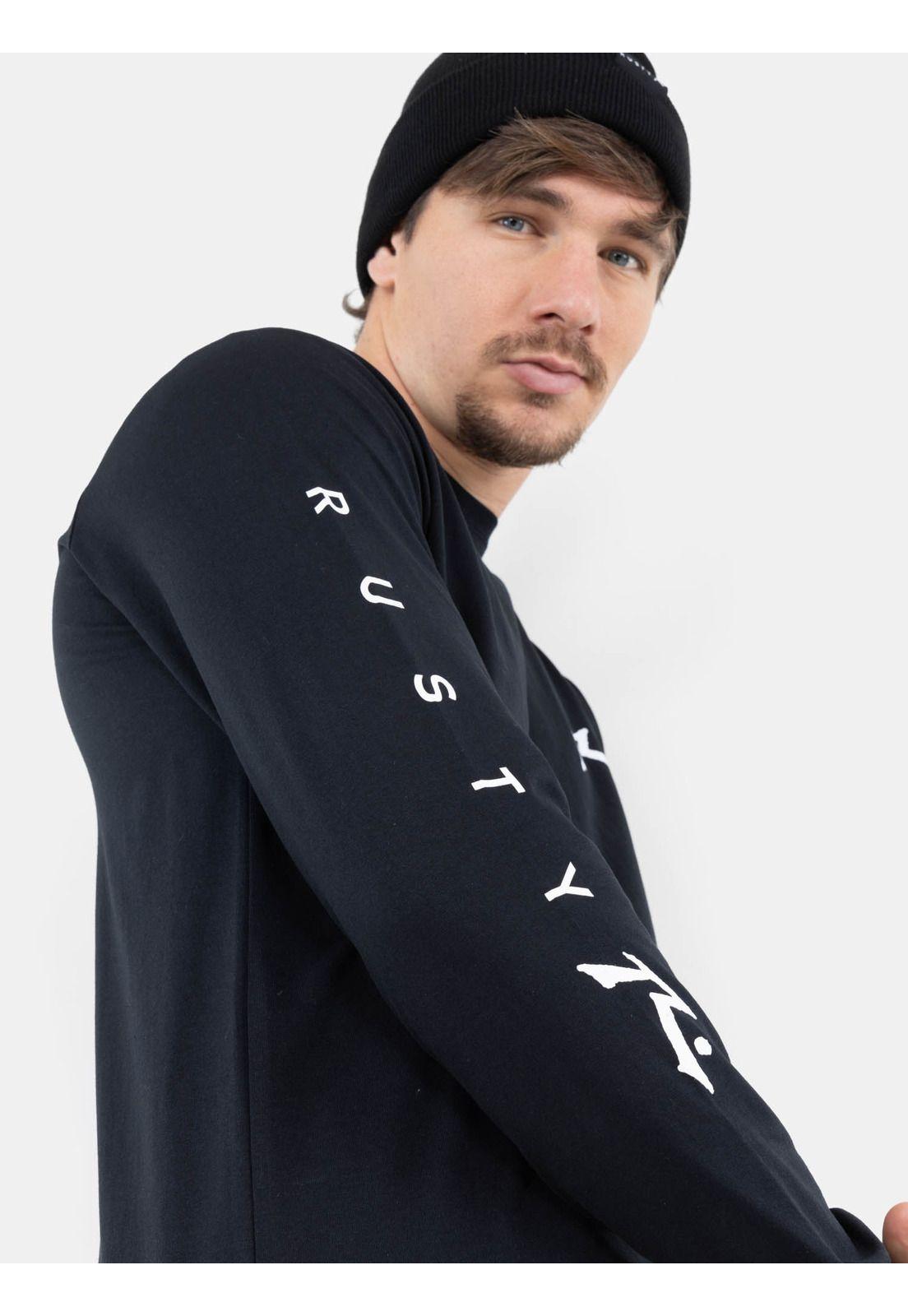 Polera Heather Tees Negro Hombre Rusty-1