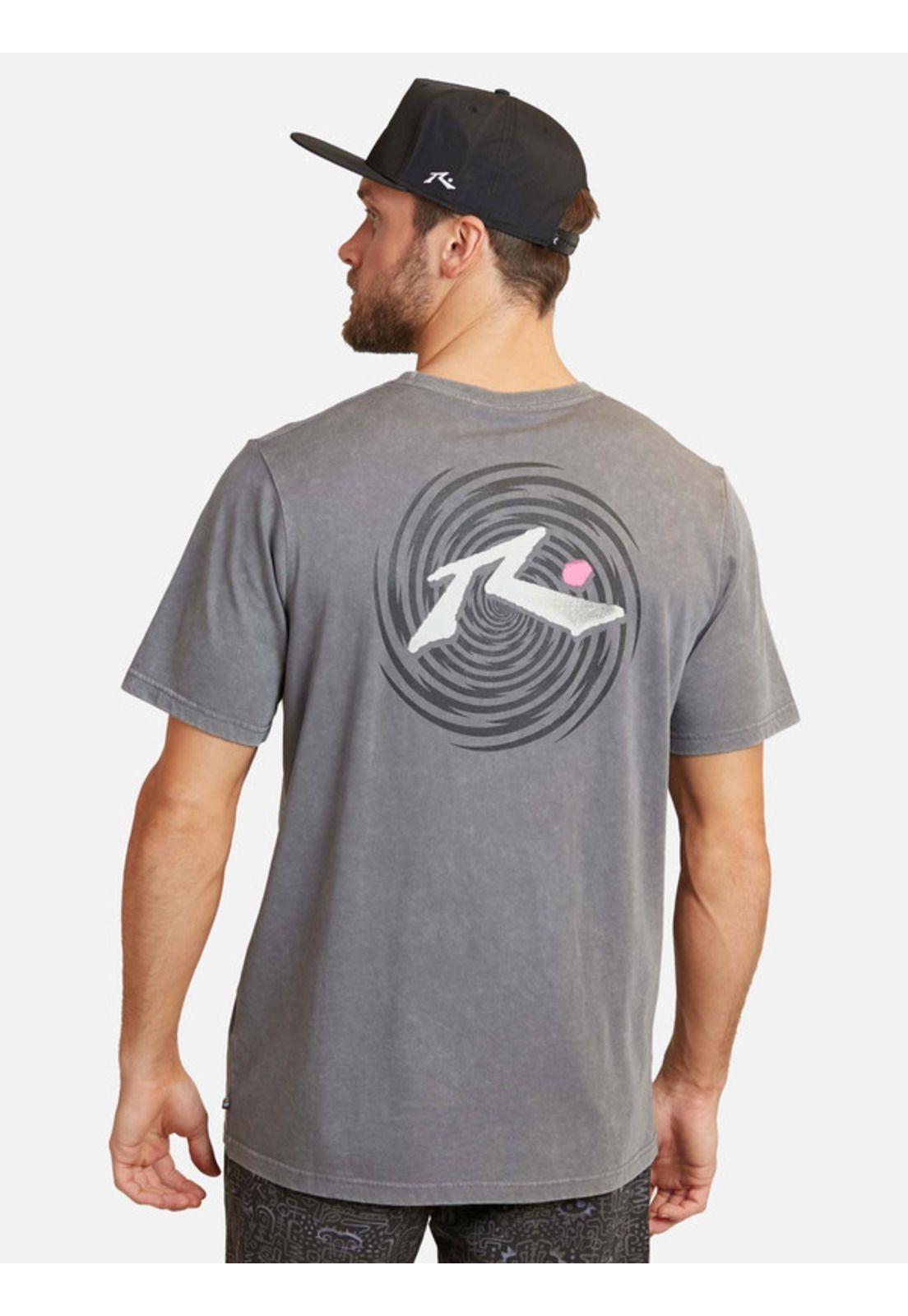 Polera  Spiral S/S Tee Gris Hombre Rusty-1