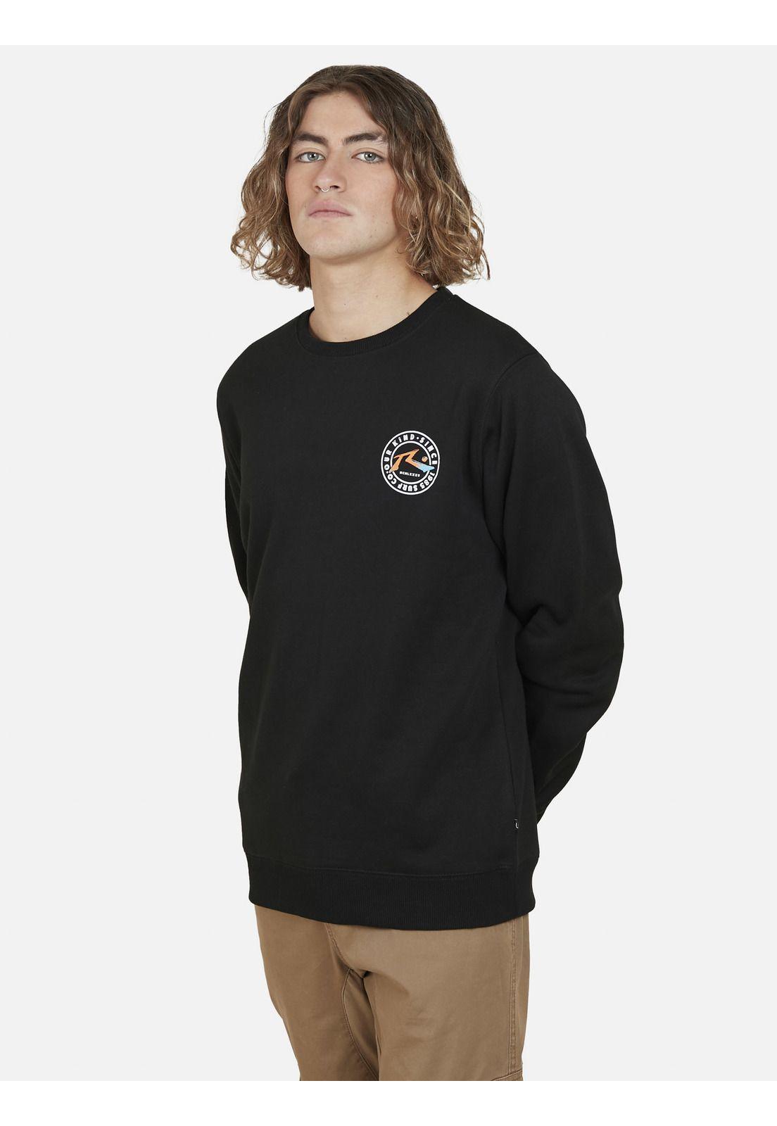 Poleron Our Kind Crew neck Hombre Negro Rusty-0