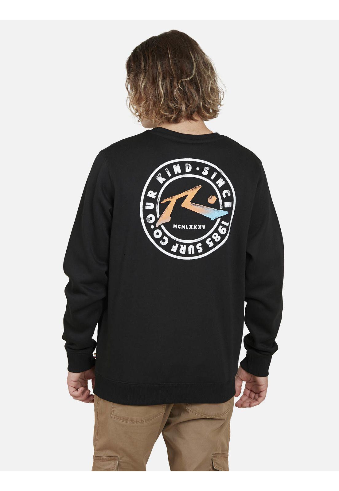 Poleron Our Kind Crew neck Hombre Negro Rusty-1