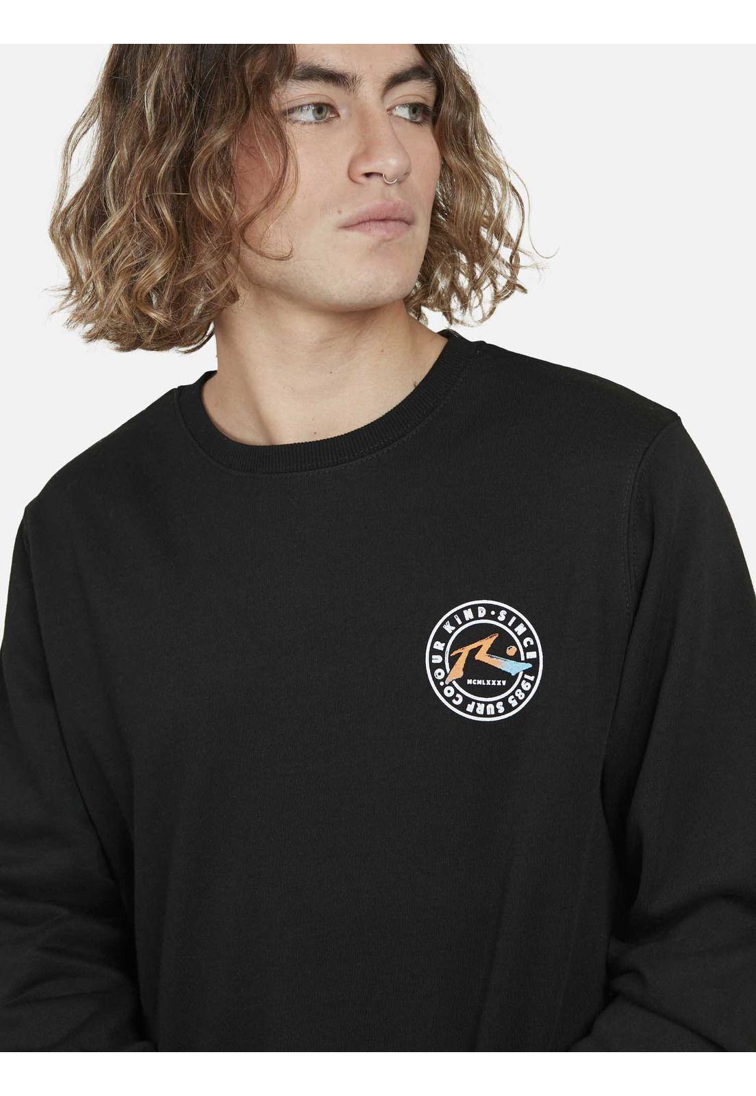 Poleron Our Kind Crew neck Hombre Negro Rusty-3