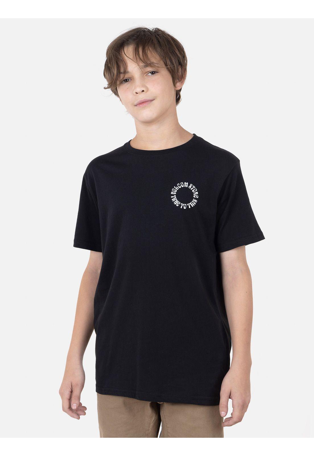 Polera Juvenil OPPER LSE S/S TEE Y Negro Volcom-0