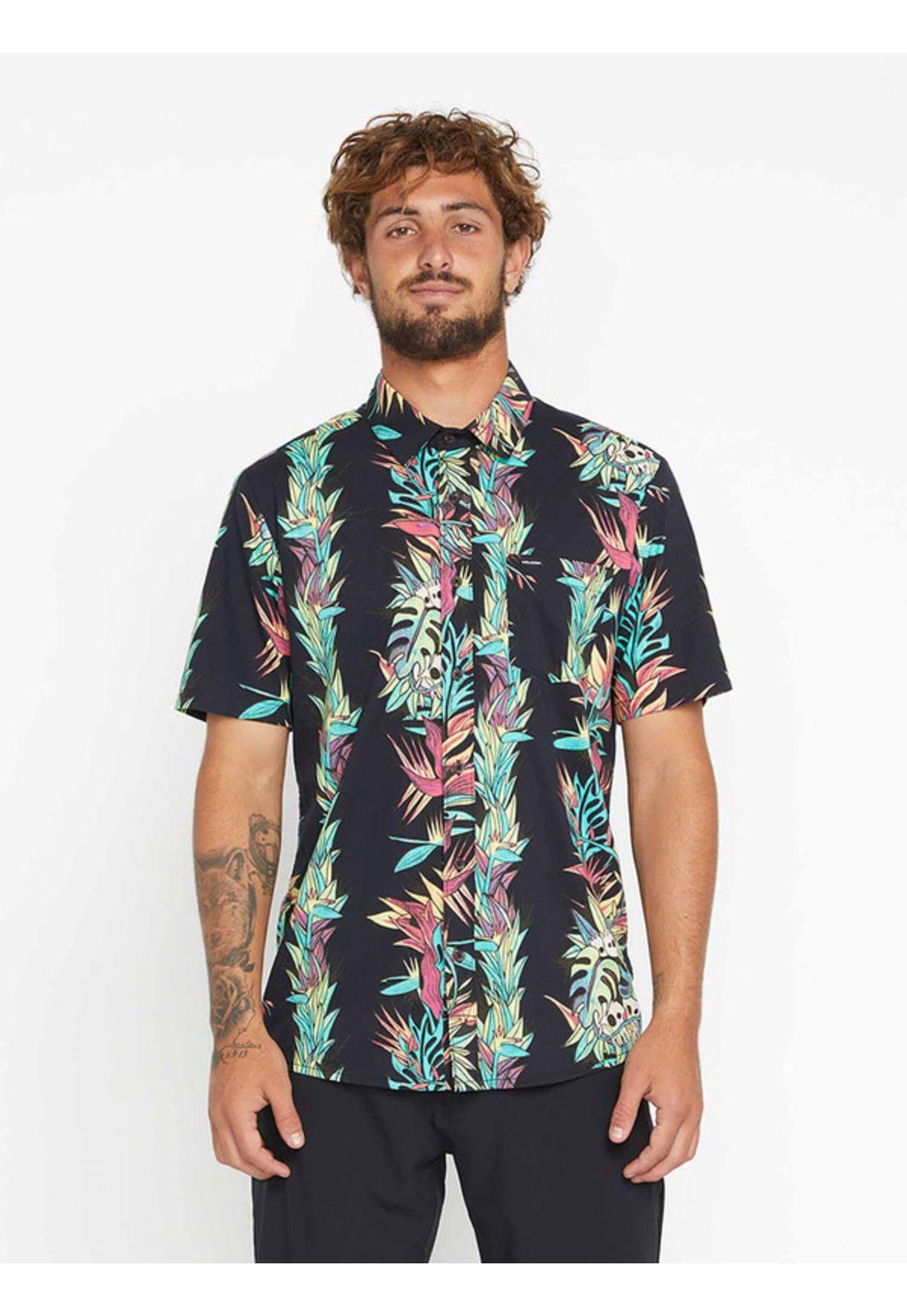 Camisa V Ent Pepper Ss  Hombre Negro Volcom-0