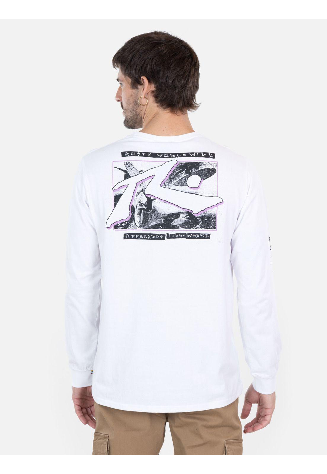 Polera ML Shredmax Blanco Hombre Rusty-1