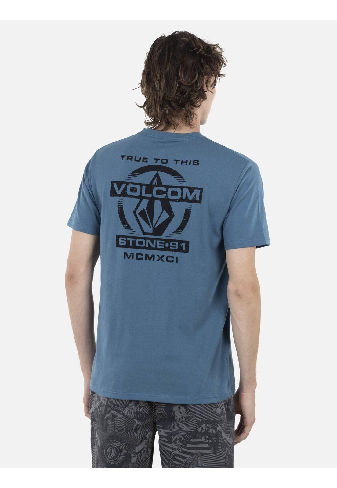 Polera M/C Básica Hombre 7P114-MV22 Azul Volcom-1