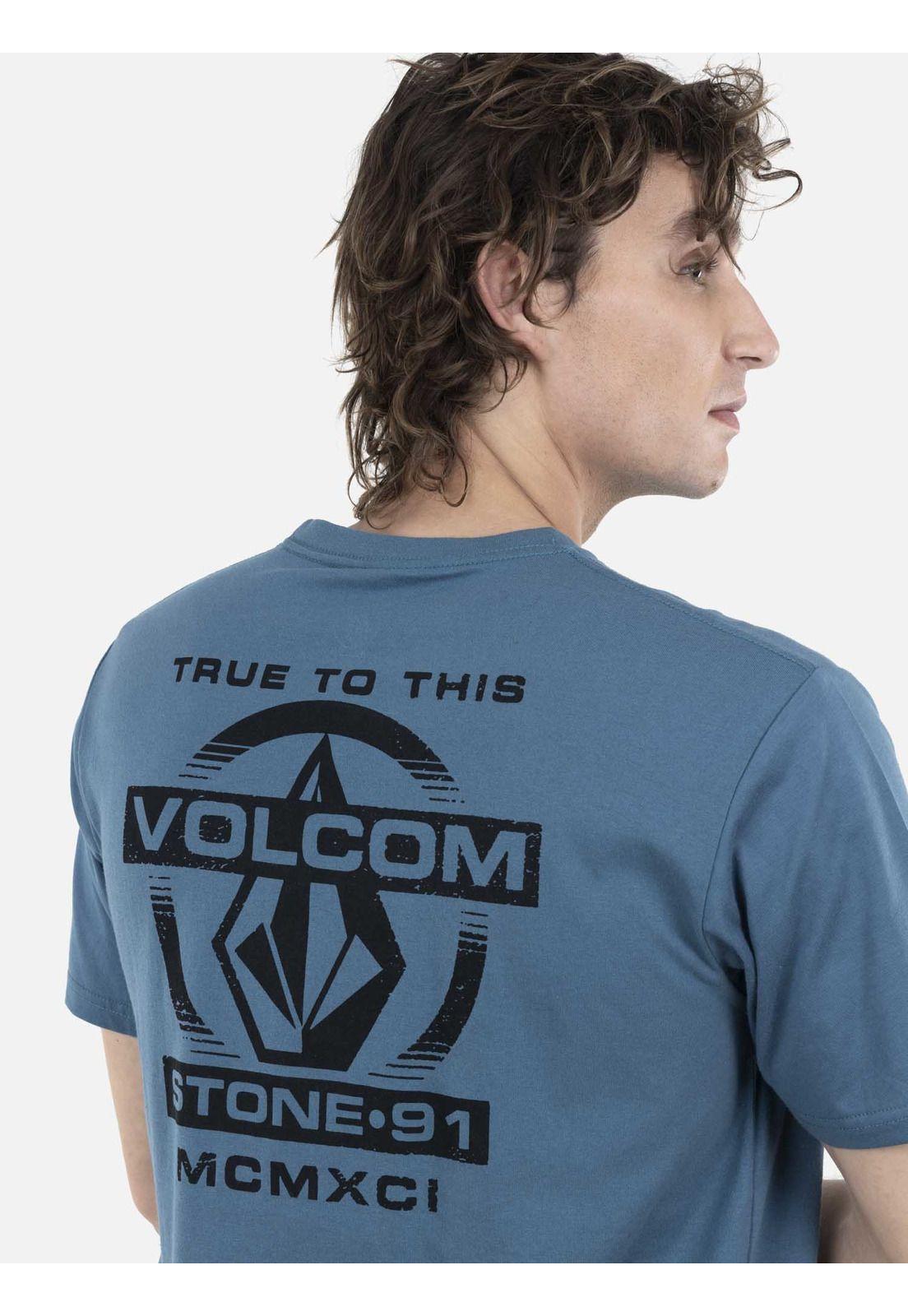 Polera M/C Básica Hombre 7P114-MV22 Azul Volcom-2
