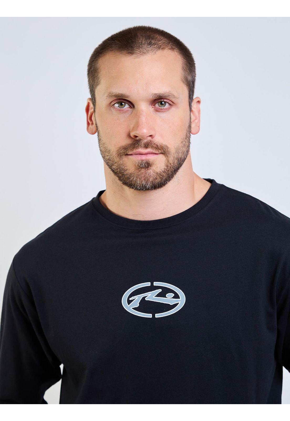 Polera ML Rusty Target Negro Hombre Rusty-4