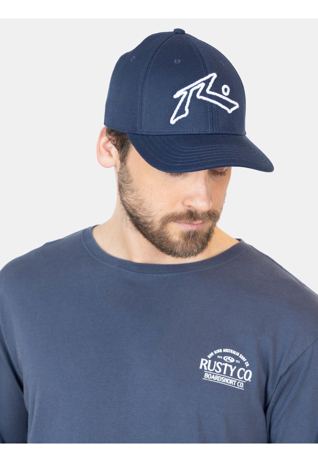 Polera ML Clip Azul Hombre Rusty-2