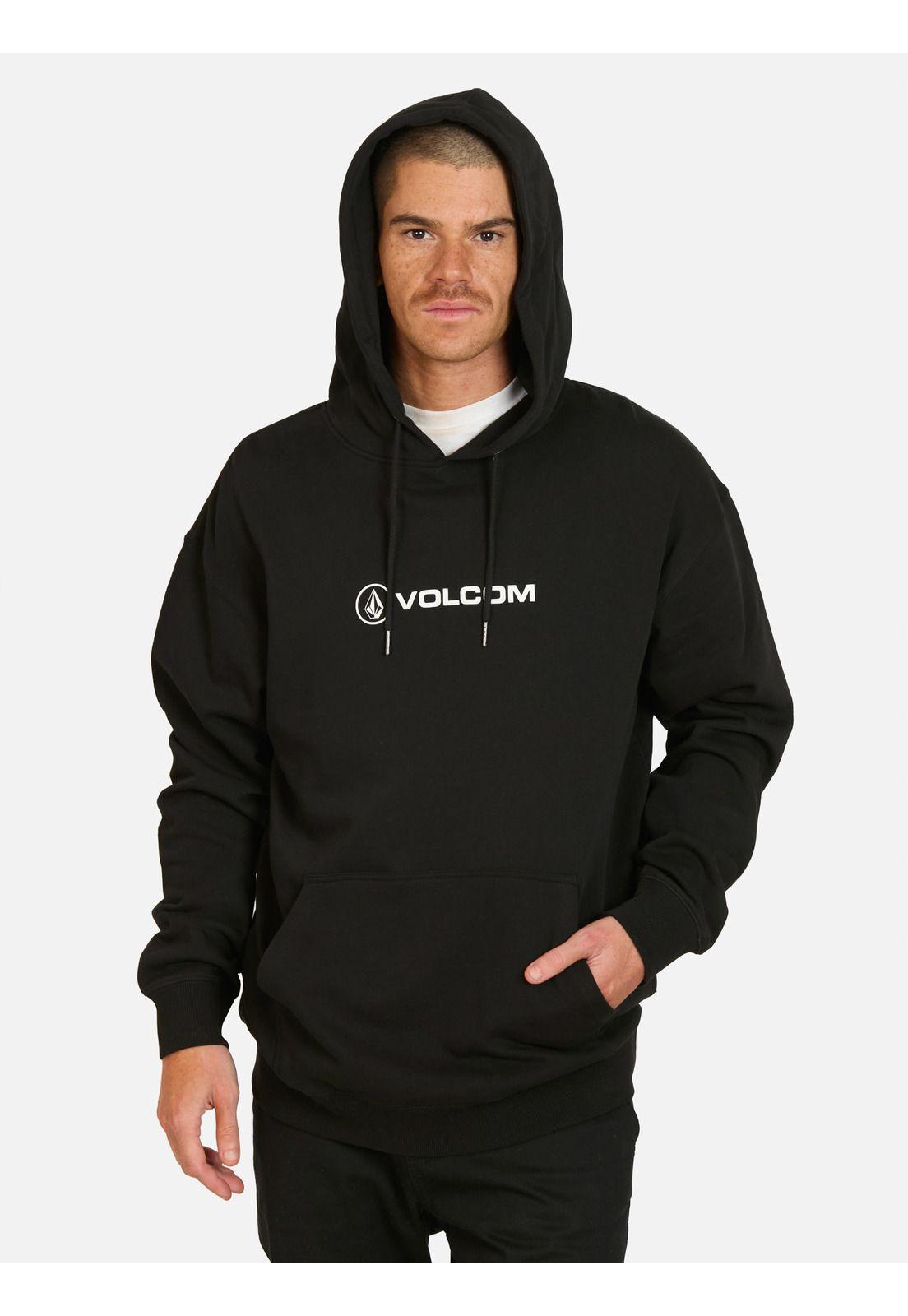 Poleron Canguro Stonico Negro Hombre Volcom-0