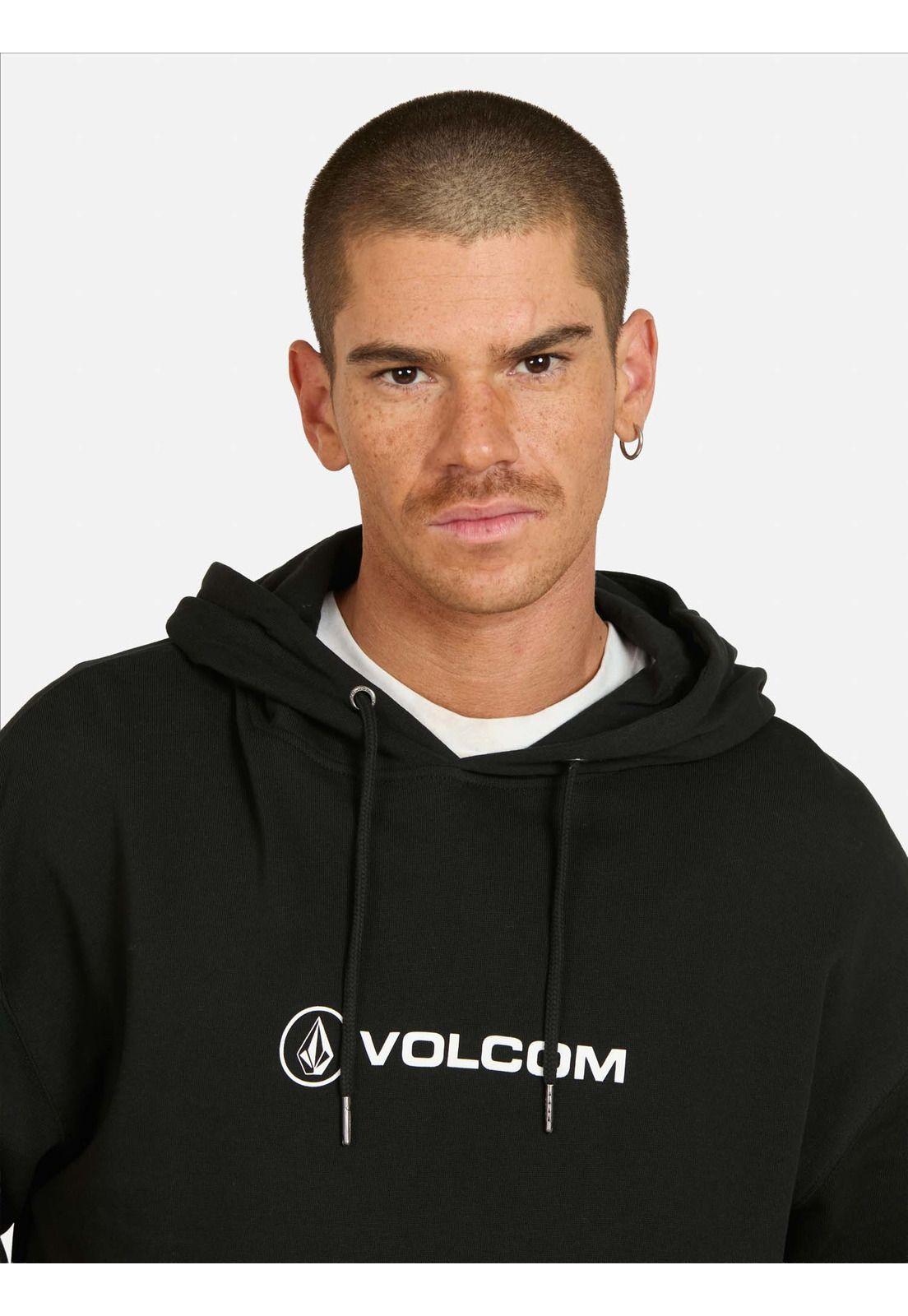Poleron Canguro Stonico Negro Hombre Volcom-2