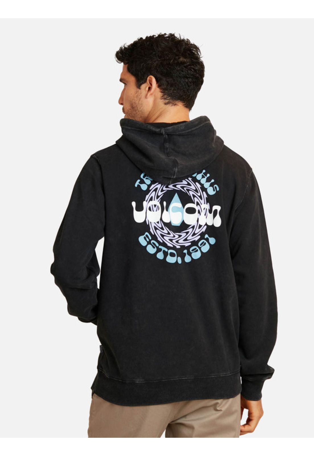 Poleron Vibrant Vortex Negro Hombre Volcom-1