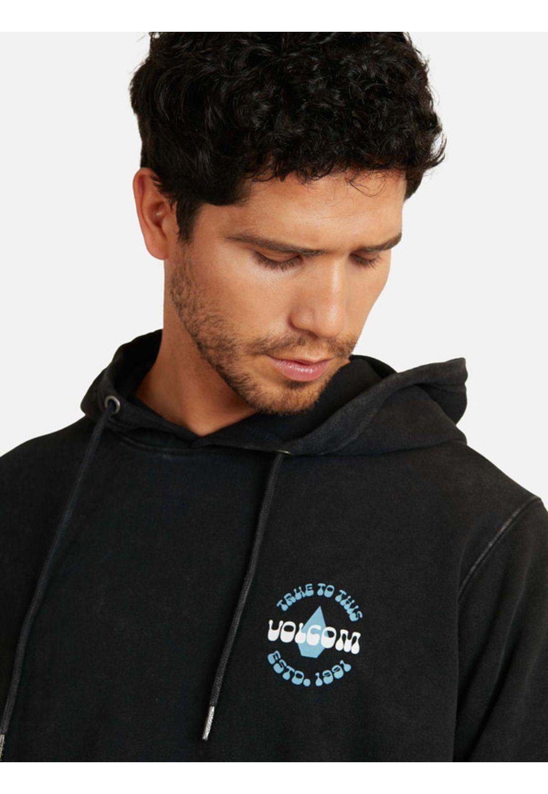 Poleron Vibrant Vortex Negro Hombre Volcom-2