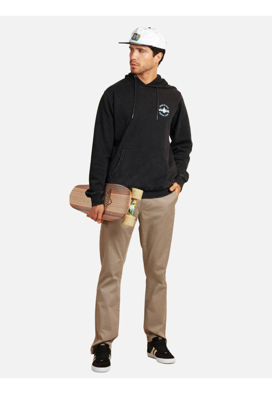 Poleron Vibrant Vortex Negro Hombre Volcom-3