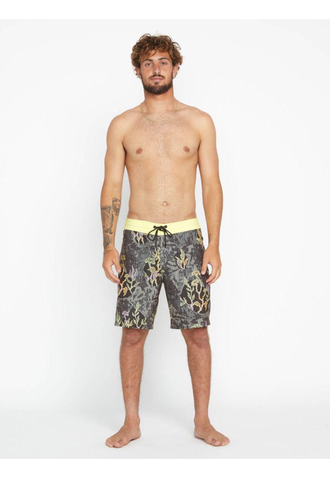 Traje De Baño Mashed Stoney  Gris Hombre Volcom-4