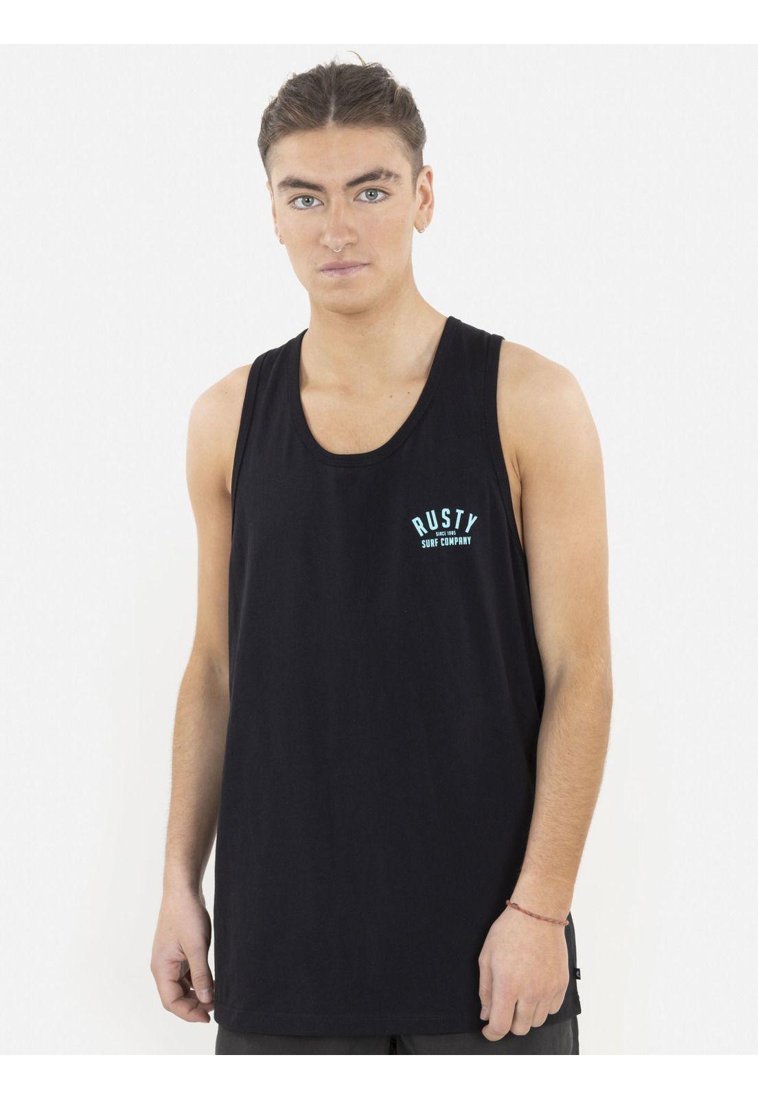 Polera Rst  Tank Hombre Negro Rusty-0