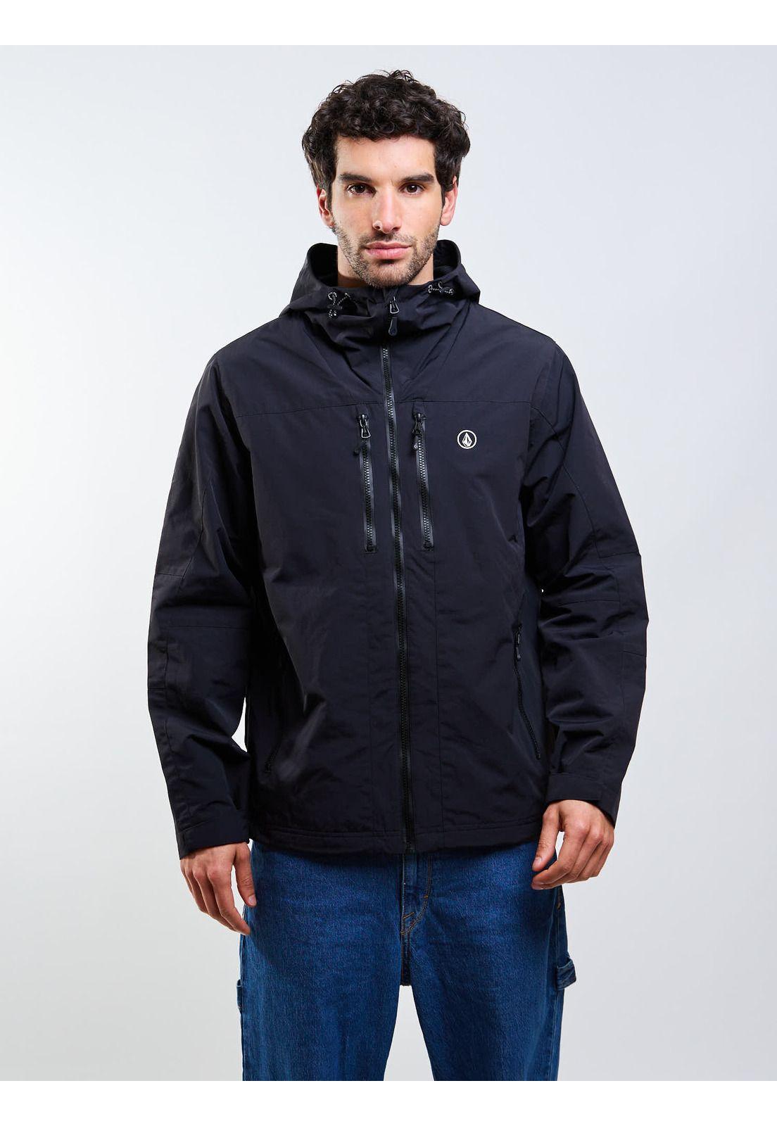 Cortaviento Stone Bat Negro Hombre Volcom-0