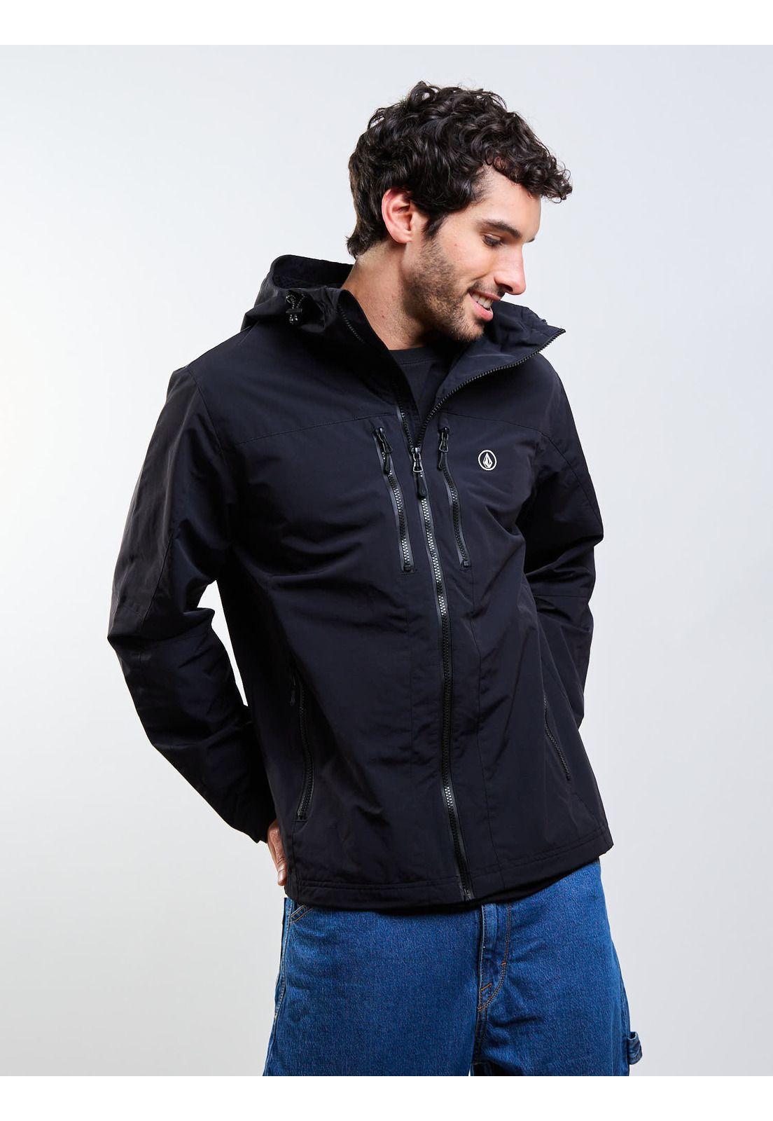 Cortaviento Stone Bat Negro Hombre Volcom-7