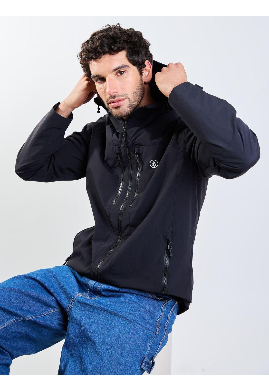 Cortaviento Stone Bat Negro Hombre Volcom-8