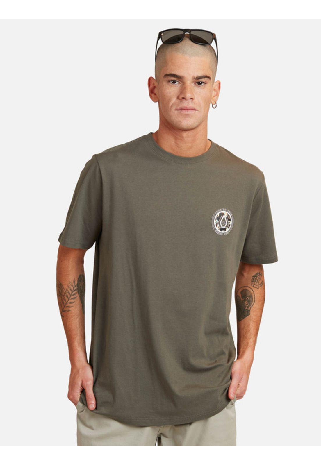 Polera M/C Link Fill Verde Hombre Volcom-0