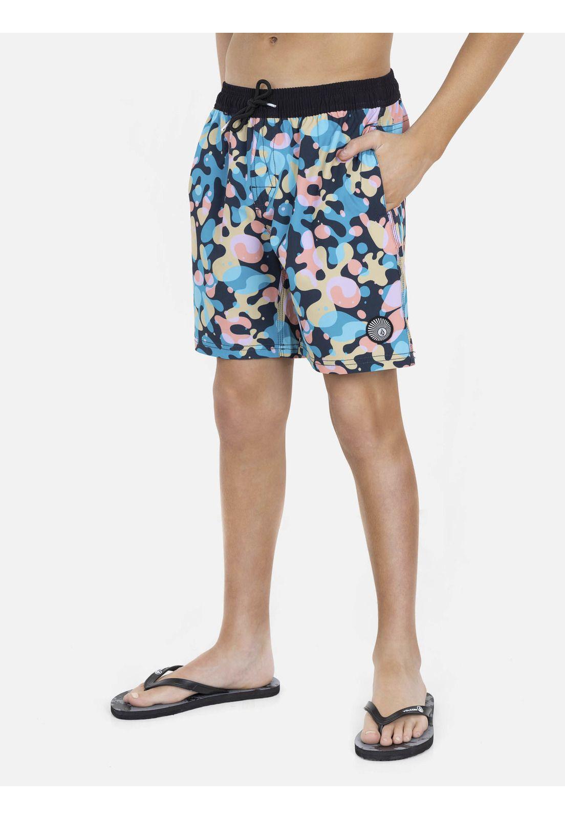 Traje de Baño STONEY 19 ELASTIC WAIST SHORT Juvenil Multicolor Volcom-0