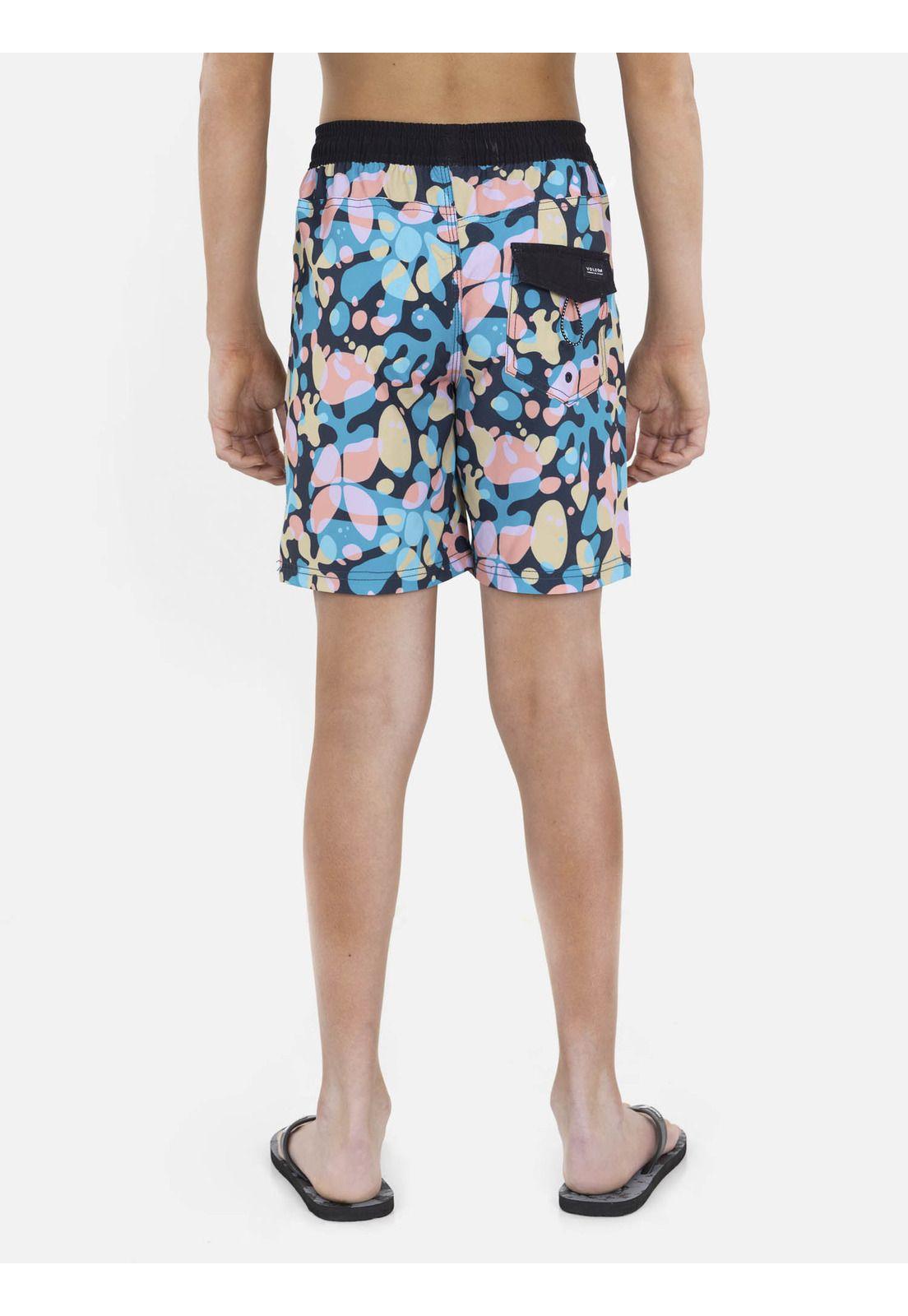 Traje de Baño STONEY 19 ELASTIC WAIST SHORT Juvenil Multicolor Volcom-1