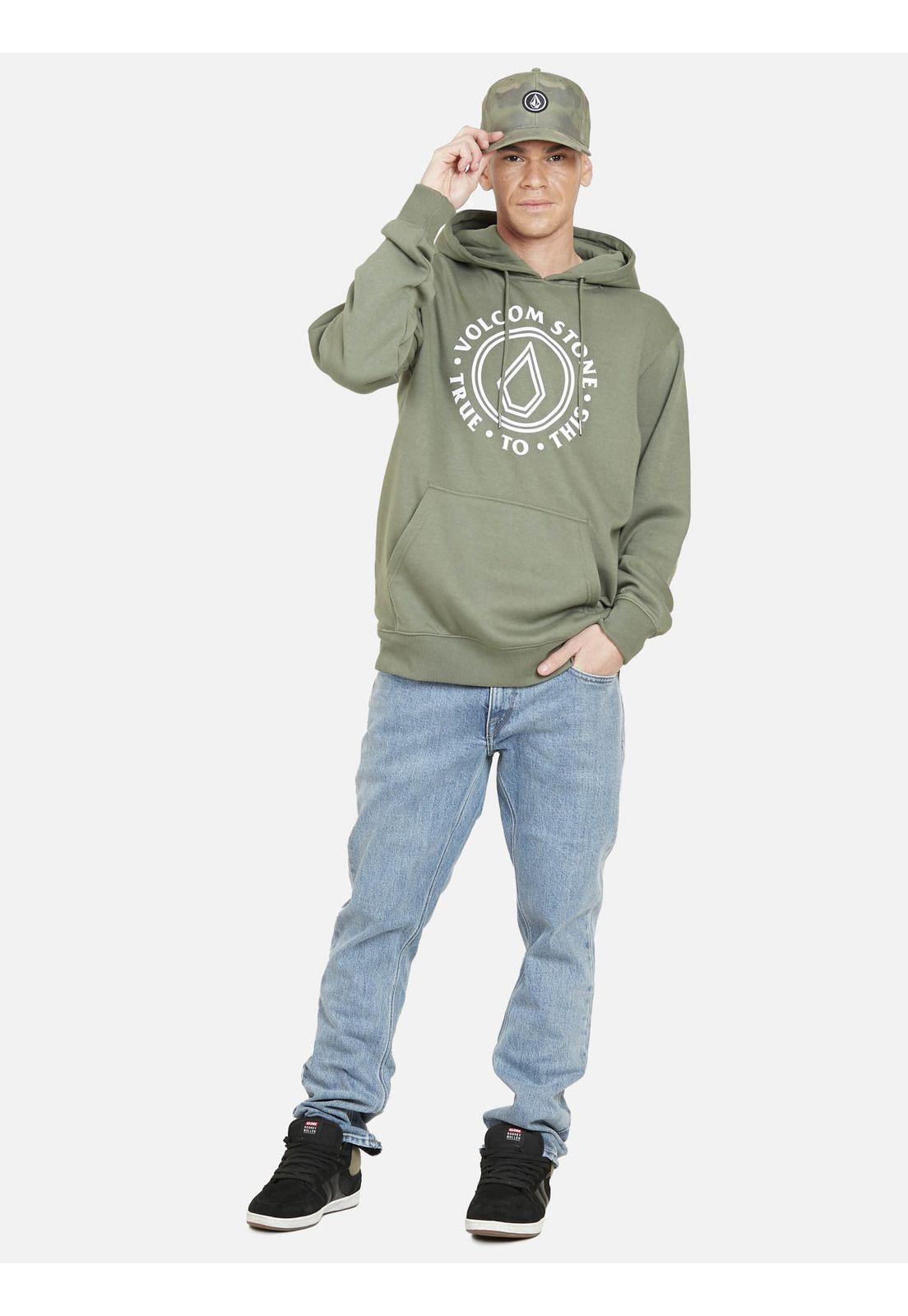 Poleron LEFEL HOODIE Hombre Verde Volcom-4