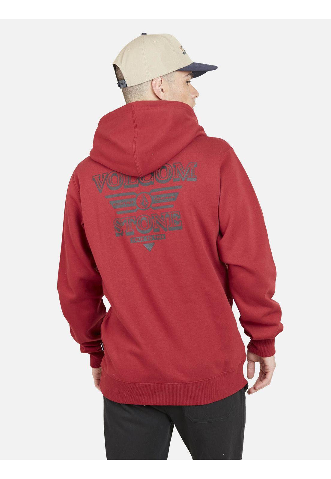 Poleron SCRAWL HOODIE Hombre Rojo Volcom-1