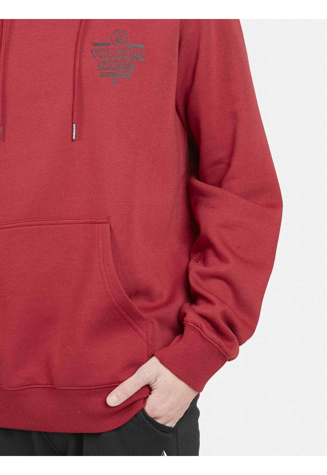 Poleron SCRAWL HOODIE Hombre Rojo Volcom-2