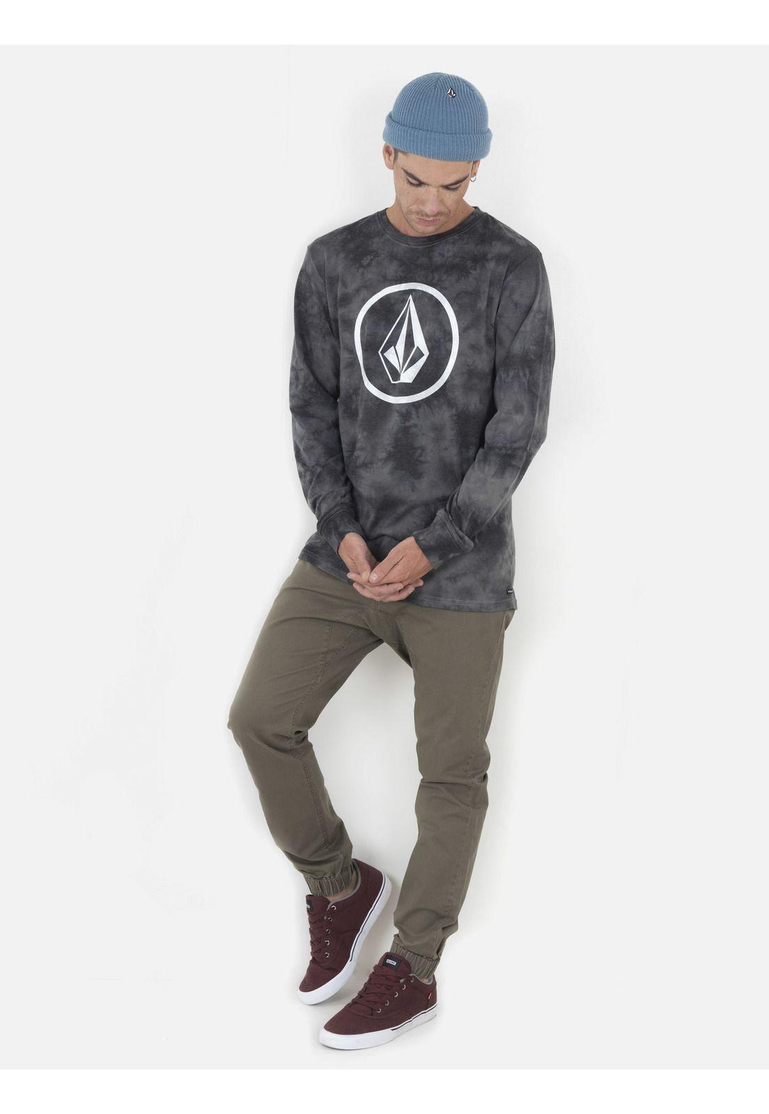 Polera Hombre BROKEN CIRCLE STONE L/S TEE Multicolor Volcom-3