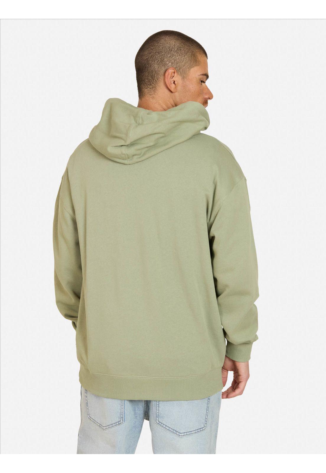 Poleron Canguro Stonico Verde Hombre Volcom-1