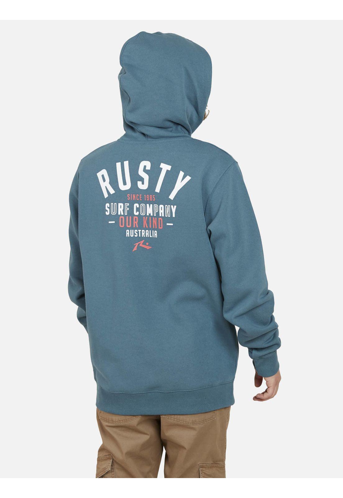 Poleron Rst Line  Hoodie Hombre Azul Rusty-1