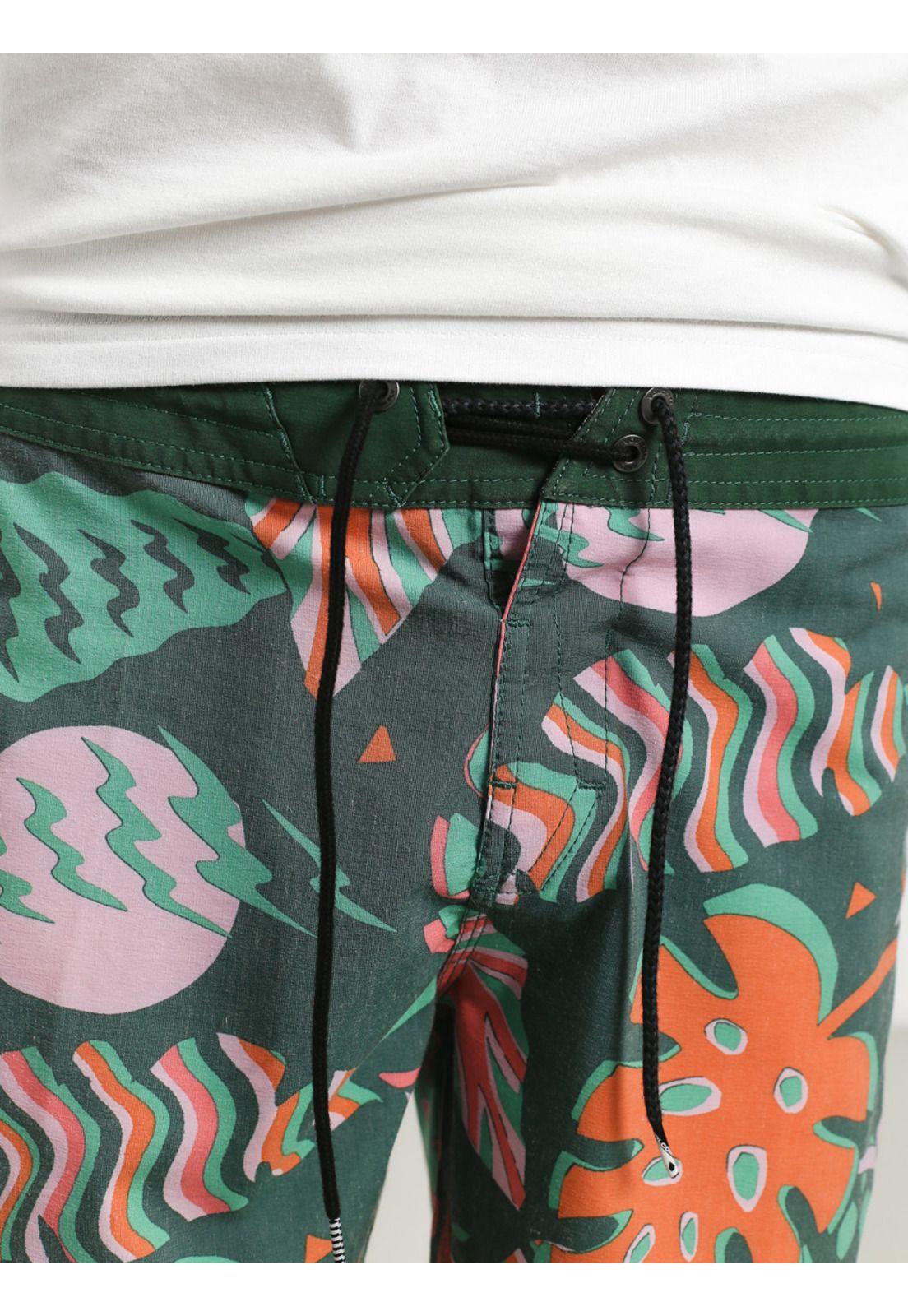Traje De Baño Microfibra Hombre 8T121-MV20 Verde Volcom-2