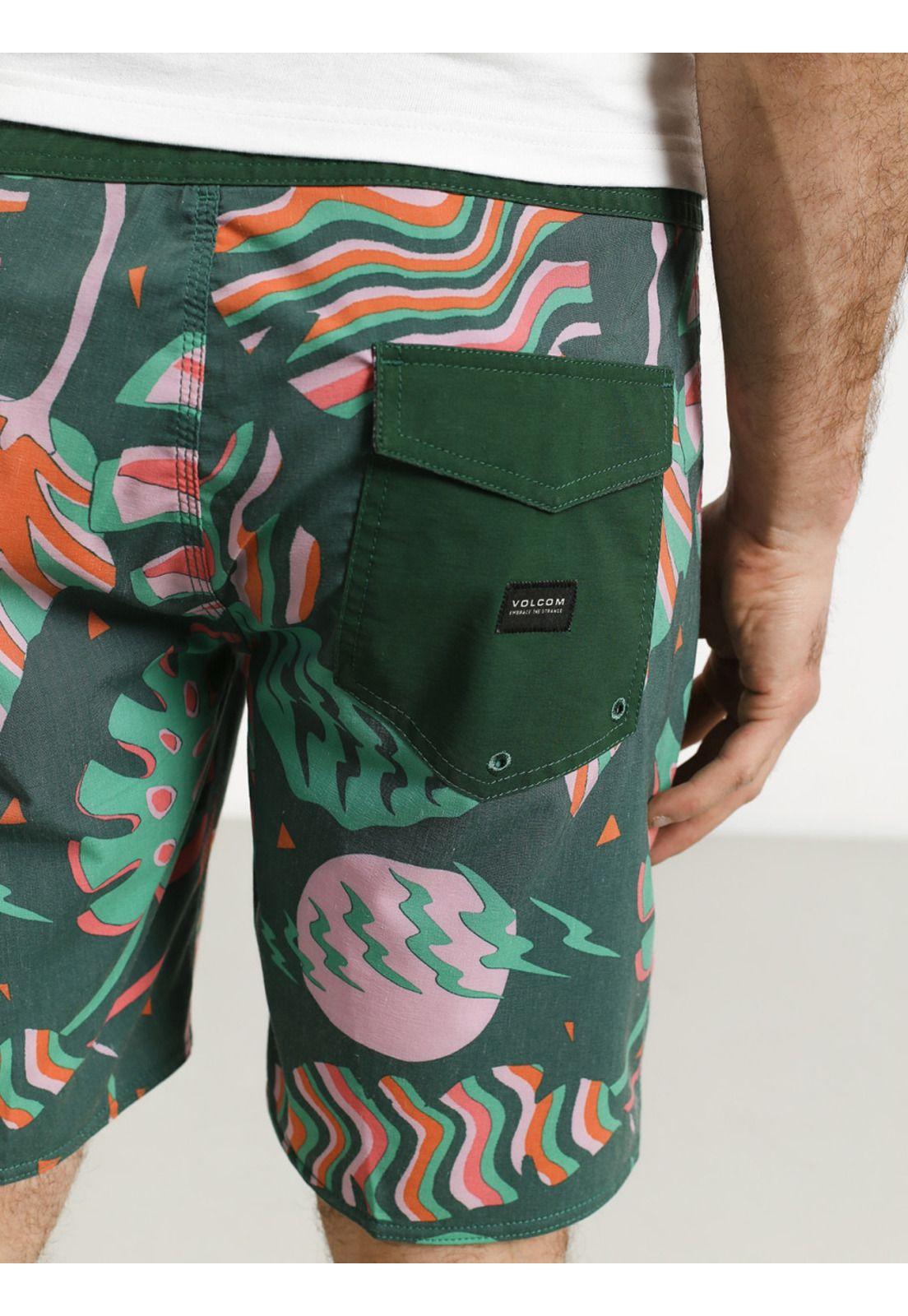 Traje De Baño Microfibra Hombre 8T121-MV20 Verde Volcom-3