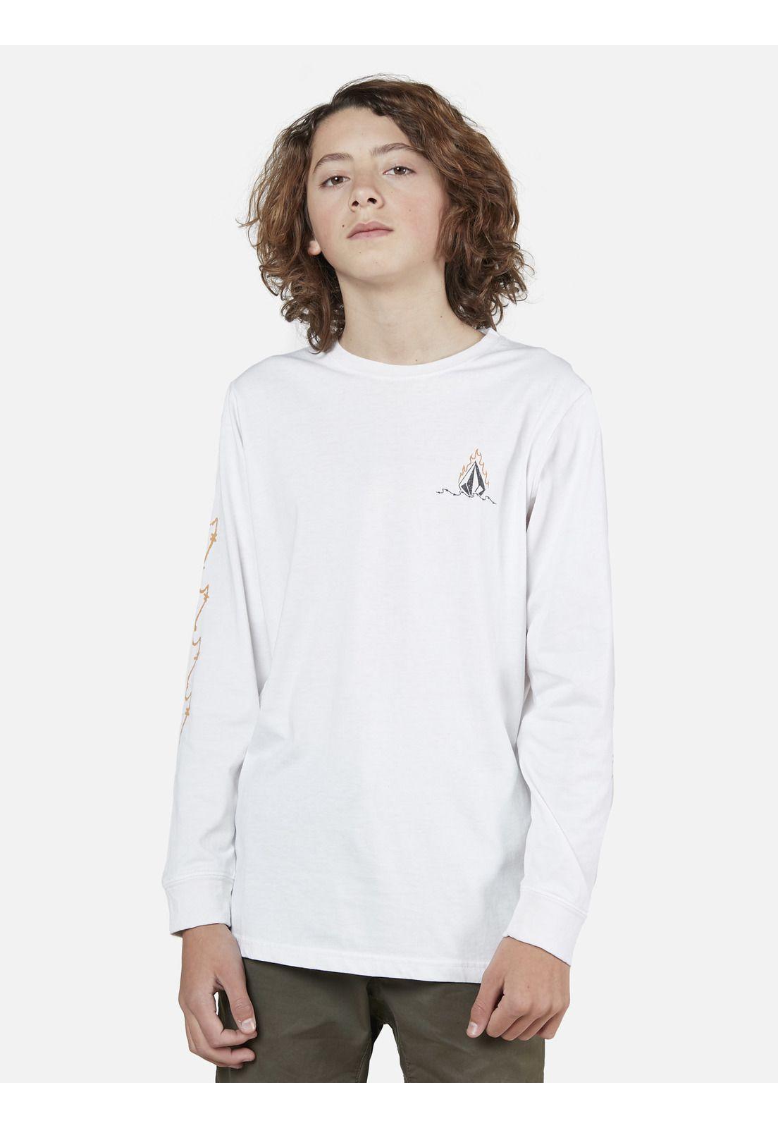 Polera M/L Juvenil 7P193-MV22 Blanco Volcom-0