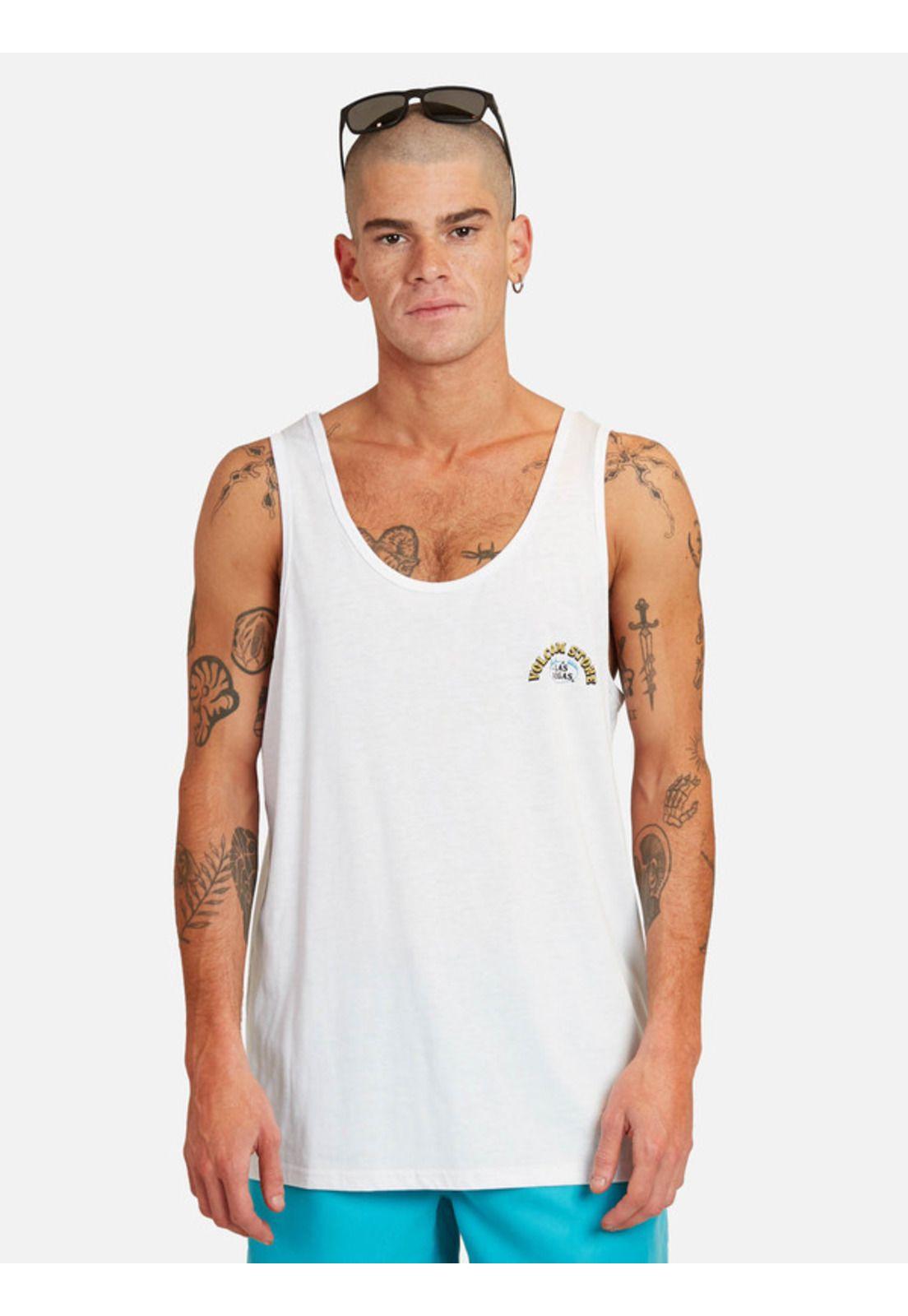 Polera Show Girls Tank Blanco Hombre Volcom-0