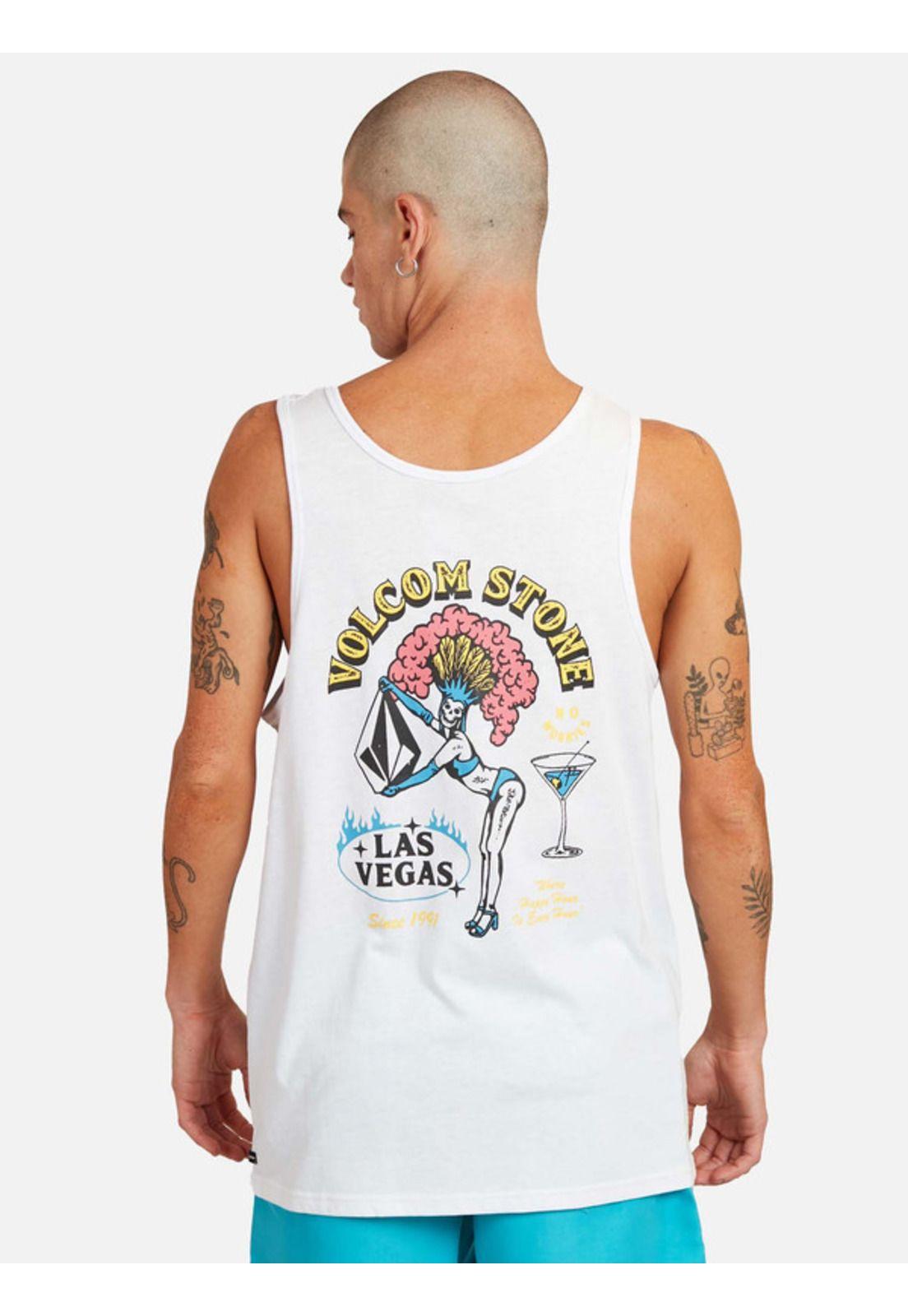 Polera Show Girls Tank Blanco Hombre Volcom-1