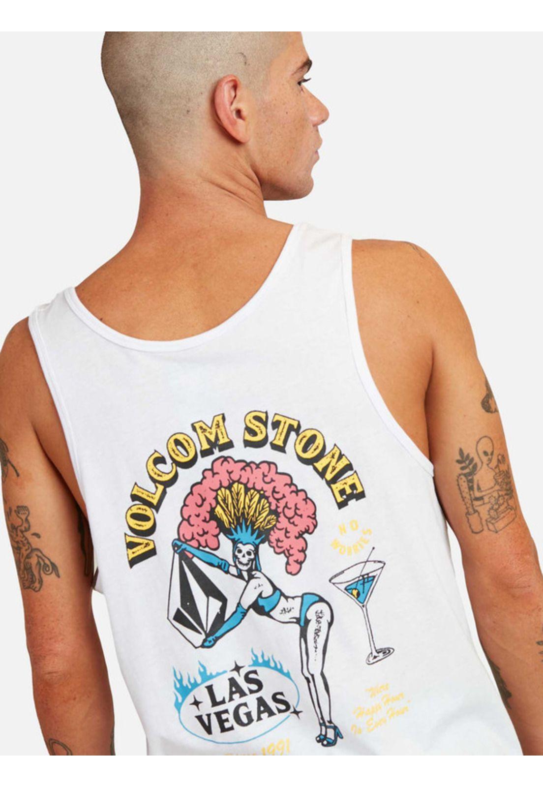 Polera Show Girls Tank Blanco Hombre Volcom-2